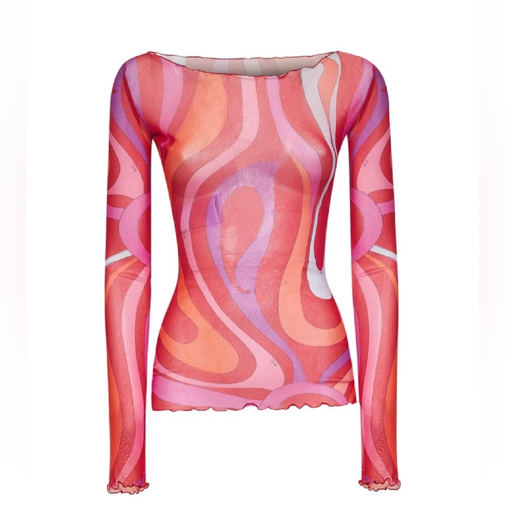 Pucci Marmo semi-sheer top